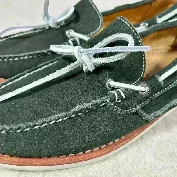 ERNEST HEMINGWAY Boat Dock Casual Shoe Green White Leather Suede Men Size 9 - Picture 12 of 14